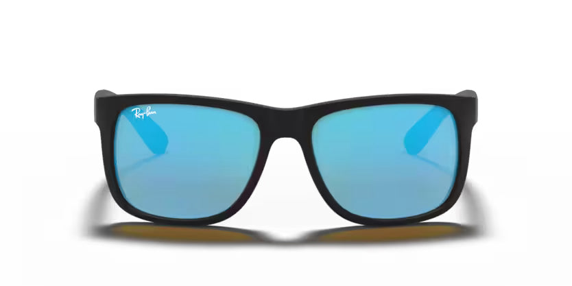 Ray-Ban Justin- Black- Blue Mirror - biket.co.za