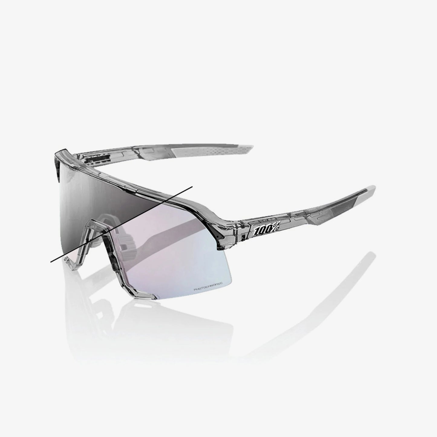 100% S3™ Polished Translucent Grey Rose Gold Mirror Photochromic Lens - biket.co.za