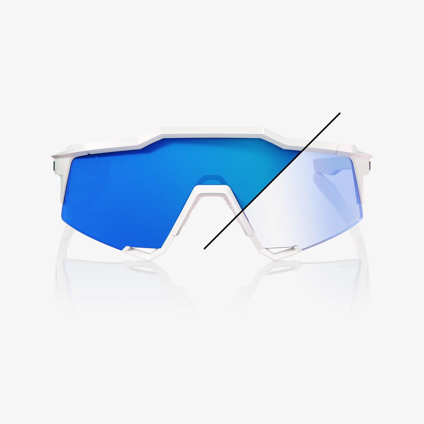 100% Speedcraft - Bastille LE - Pearl White Glitter - Blue Photochromic Lens - biket.co.za
