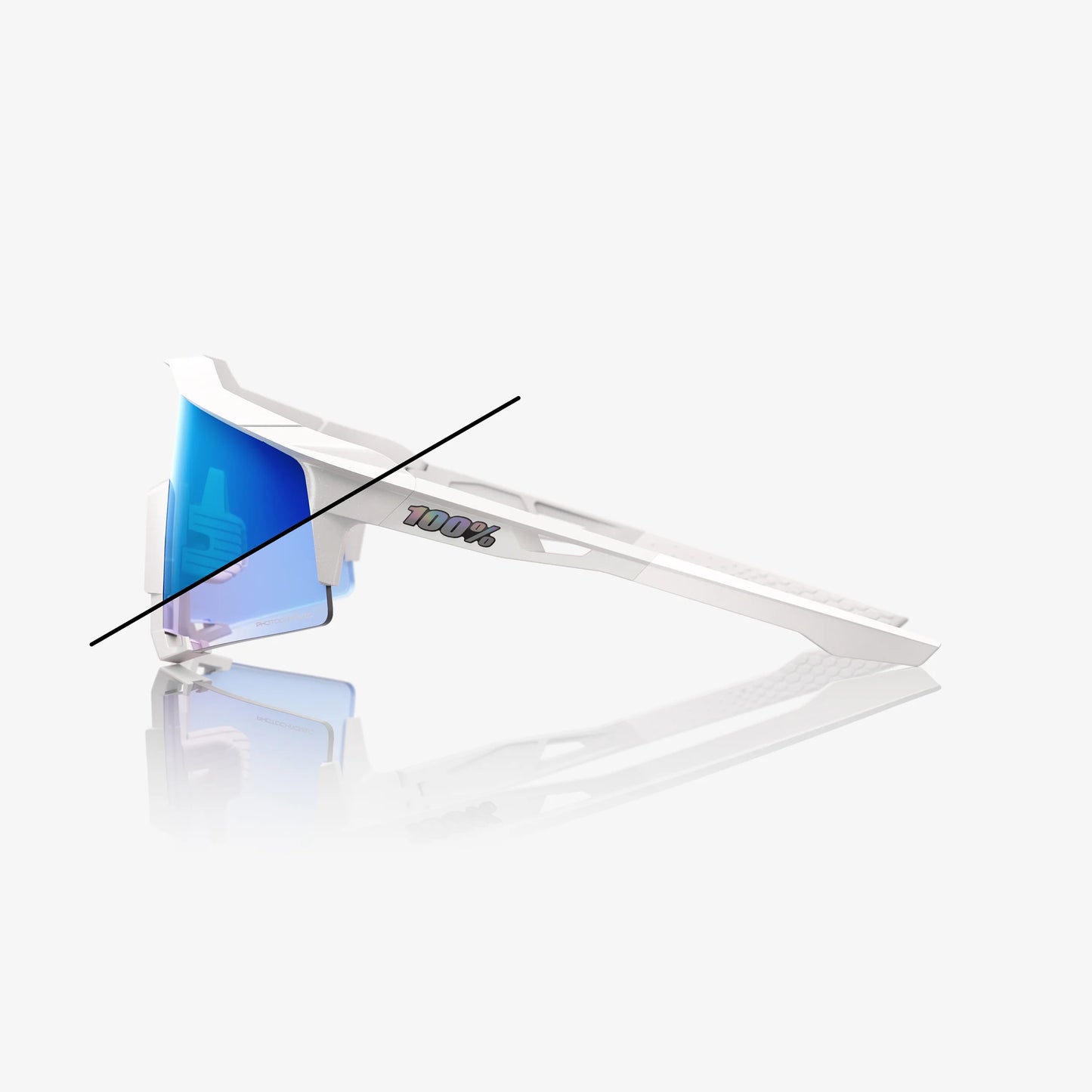 100% Speedcraft - Bastille LE - Pearl White Glitter - Blue Photochromic Lens - biket.co.za
