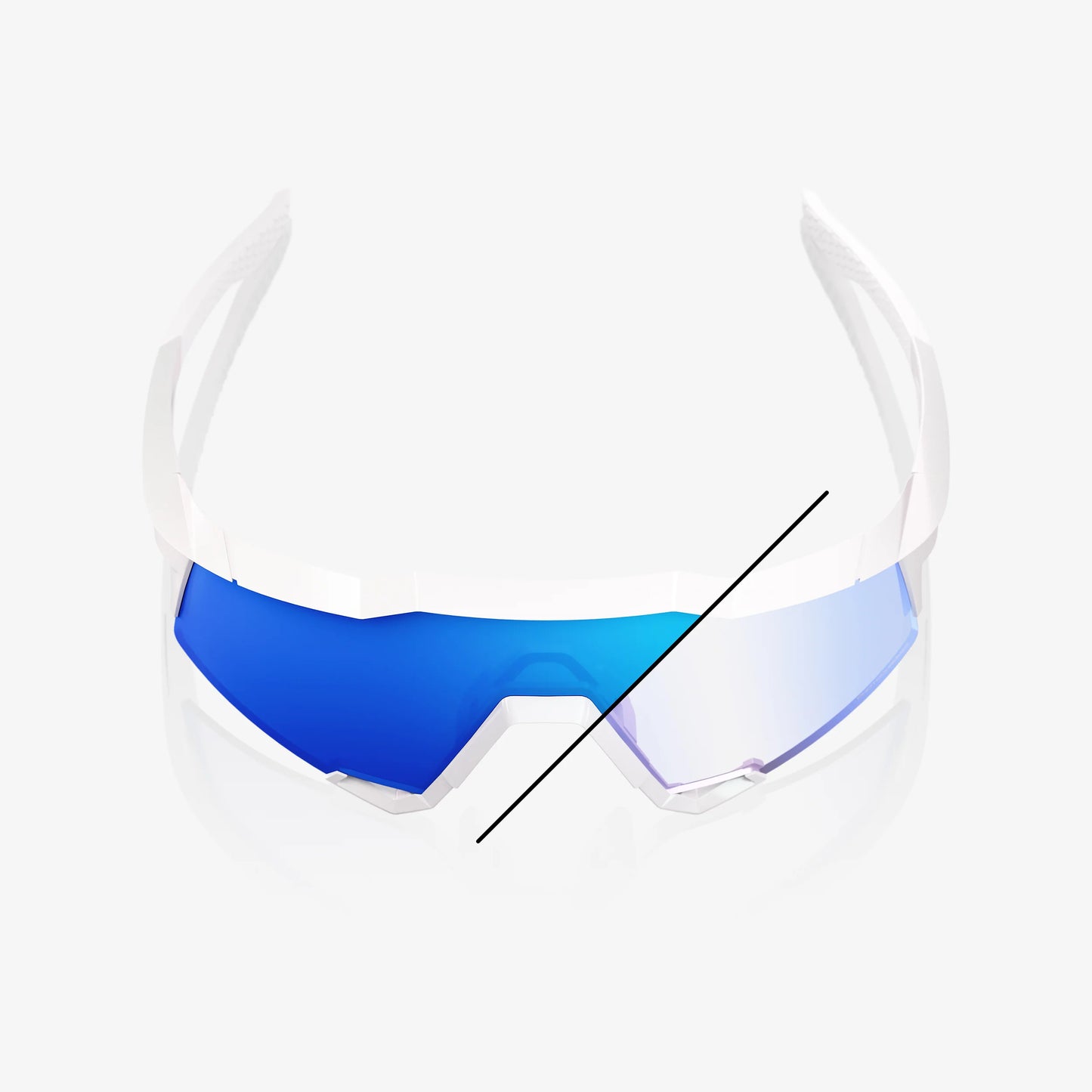 100% Speedcraft - Bastille LE - Pearl White Glitter - Blue Photochromic Lens - biket.co.za