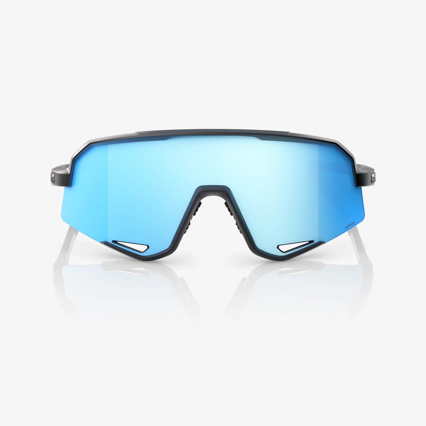 100% SLENDALE Matte Black HiPER® Blue Multilayer Mirror Lens - biket.co.za