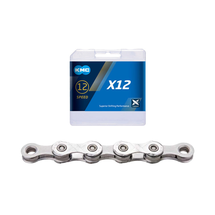 CHAIN KMC 12 SP X12 NP NICKEL SILVER - biket.co.za
