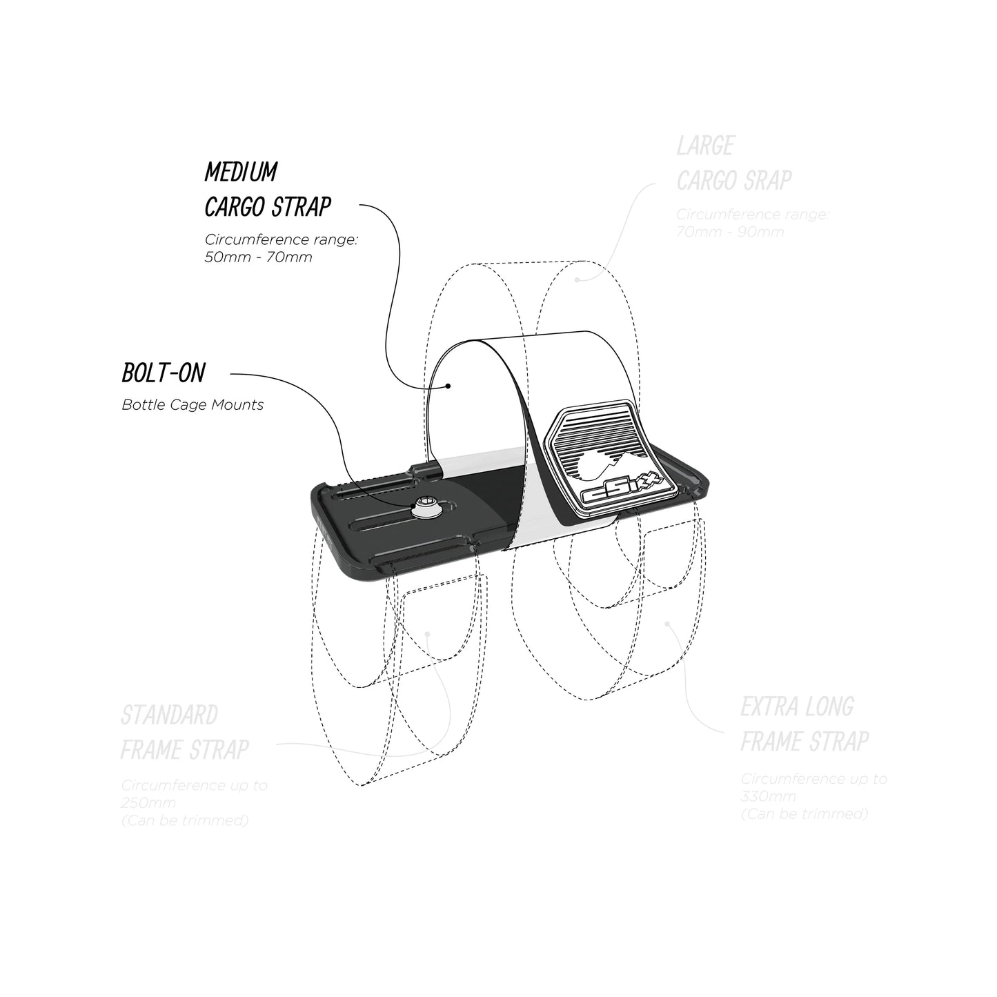cSixx On Frame Storage- Gravel- Medium - biket.co.za