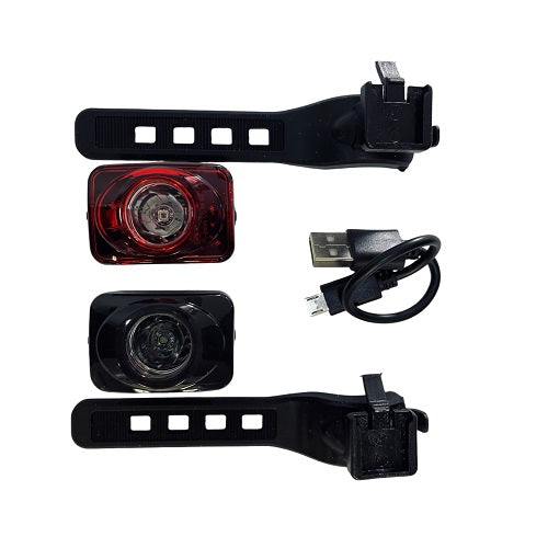 AVALANCHE Light Combo  HL 120L / RL 65L, USB Rechargable - biket.co.za