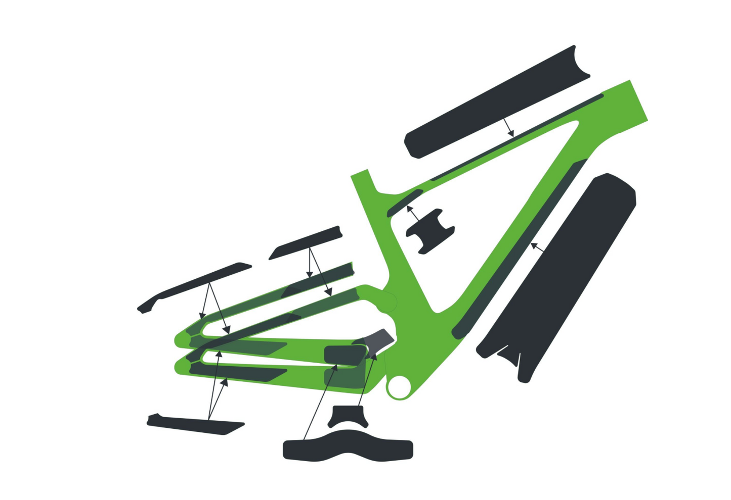 Syncros Spark Carbon Frame Protection Kit- Gloss - biket.co.za