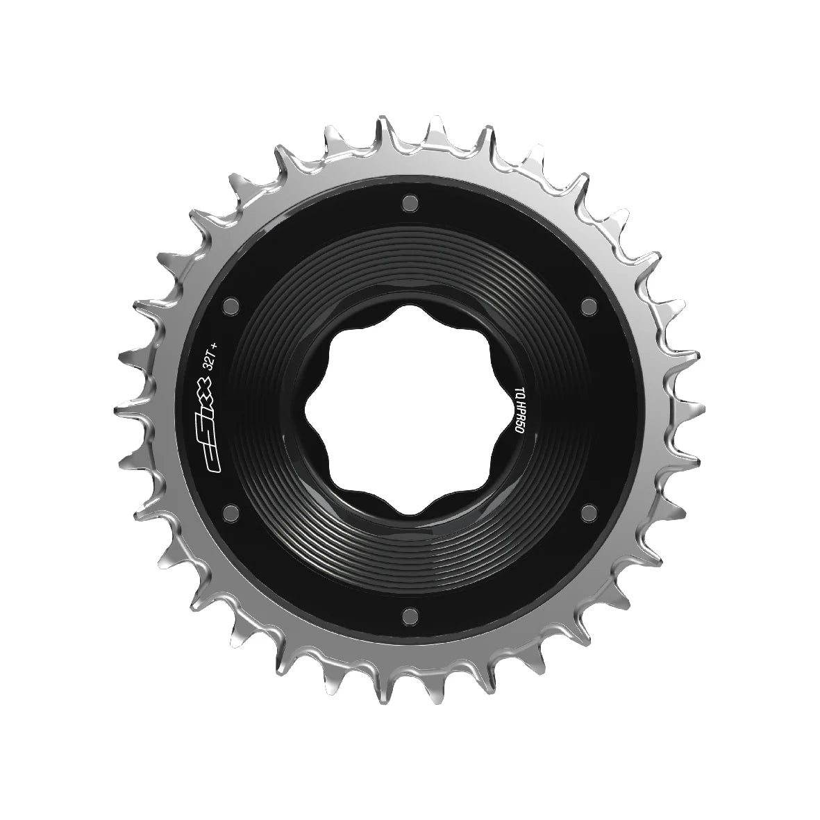 cSixx- E-ChainRing - TQ- 53CL 34t- Aluminium Black - biket.co.za