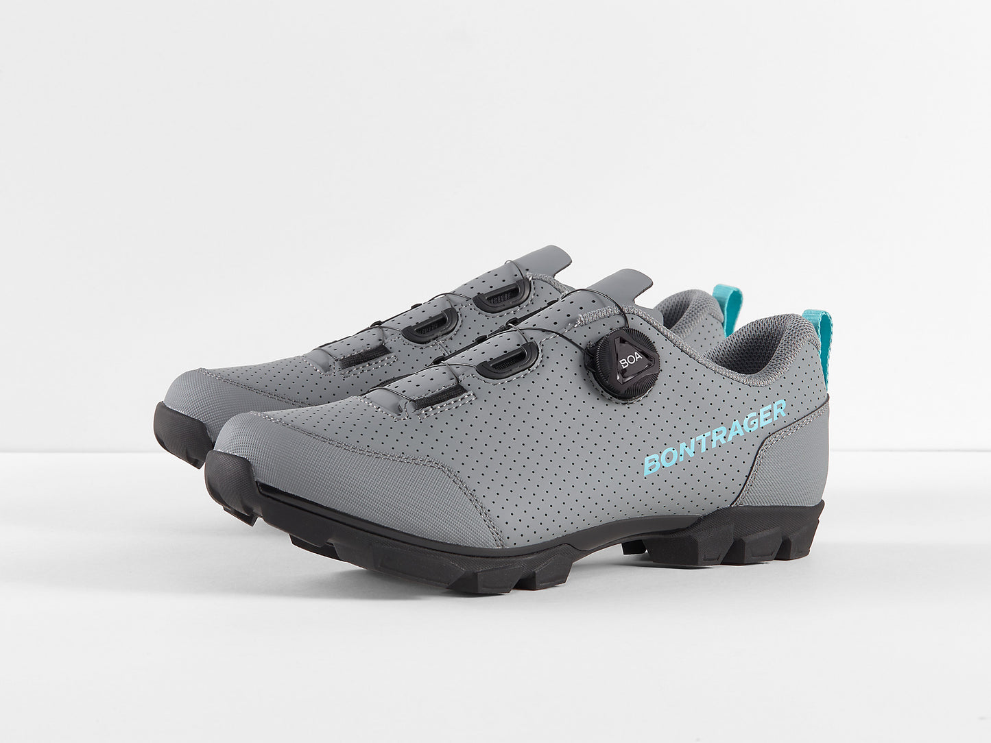 Bontrager Evoke Mountain Bike Shoes - Quicksilver/Miami Green - biket.co.za