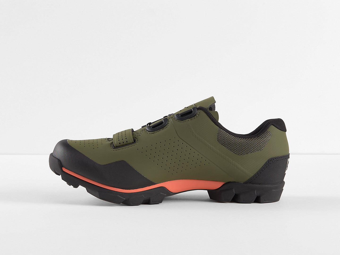 Bontrager Foray Mountain Bike Shoes - Olive Grey/Radioactive Orange - biket.co.za