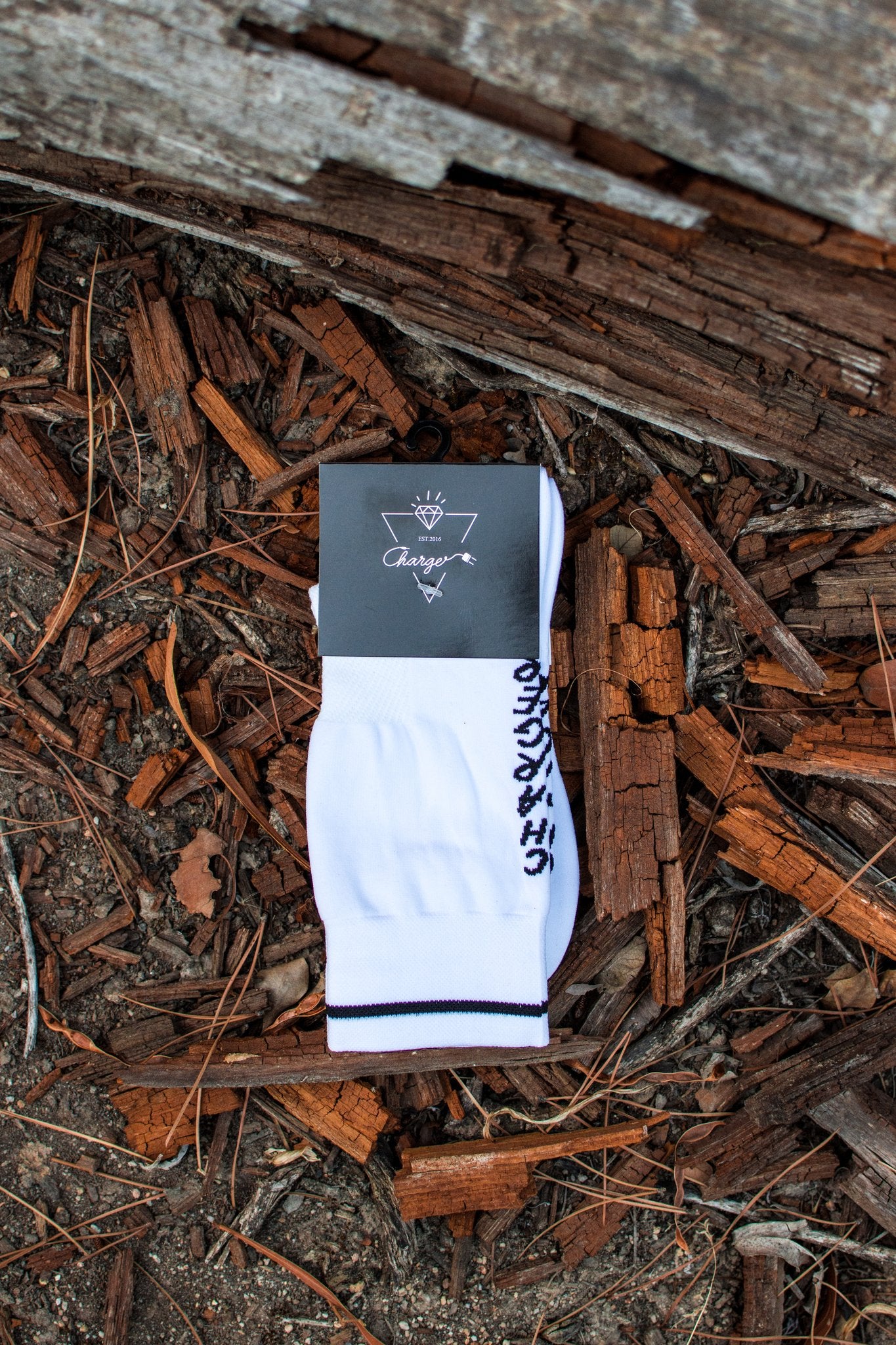 Charger socks- White Simple - biket.co.za