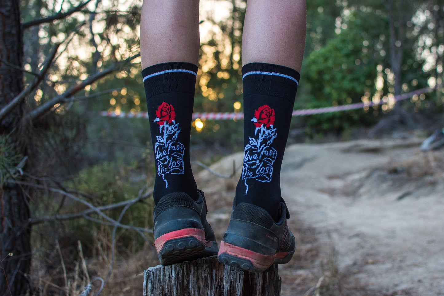 Charger socks - Red Rose - biket.co.za