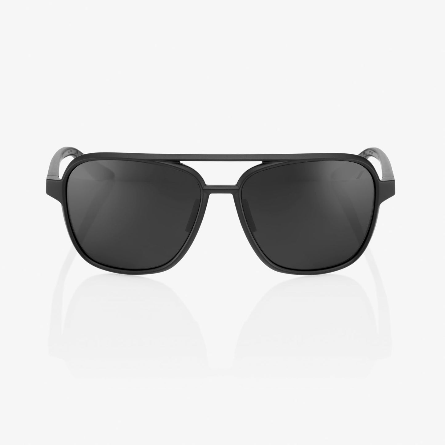 100% Kasia Aviator Round - Matte Black - Black Mirror Lens - biket.co.za
