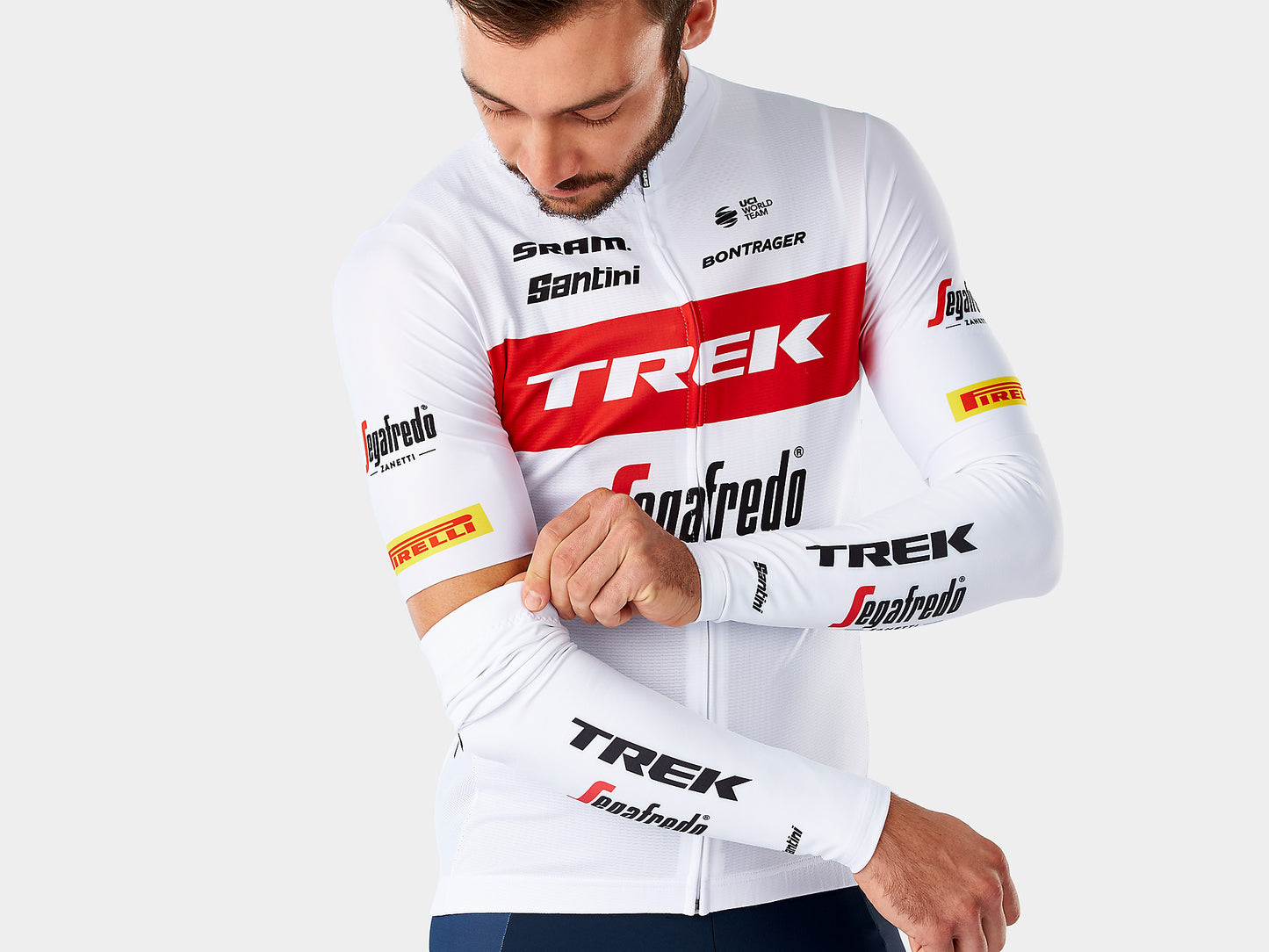 Santini Trek-Segafredo Team Arm Warmer - biket.co.za