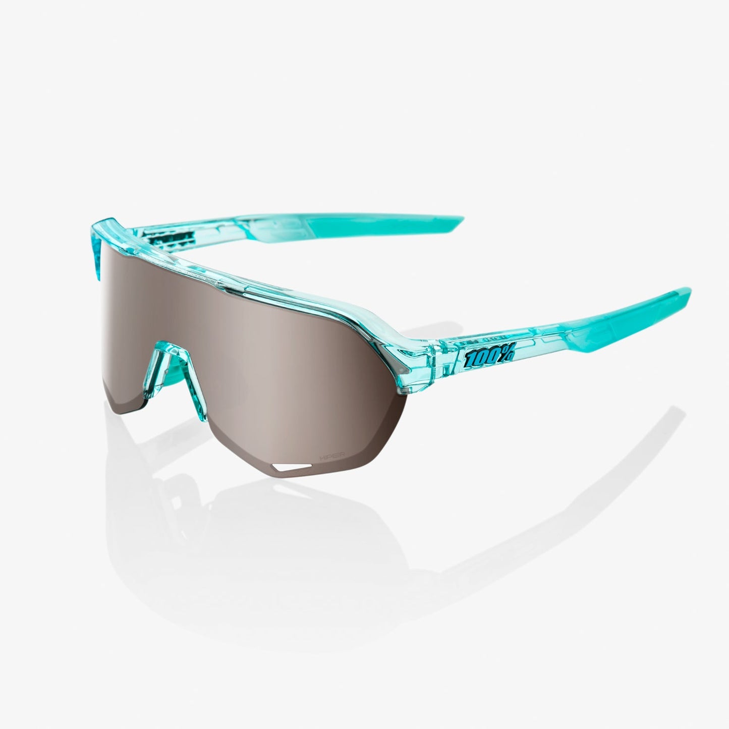100% S2 - Polished Translucent Mint - HiPER Silver Mirror Lens - biket.co.za
