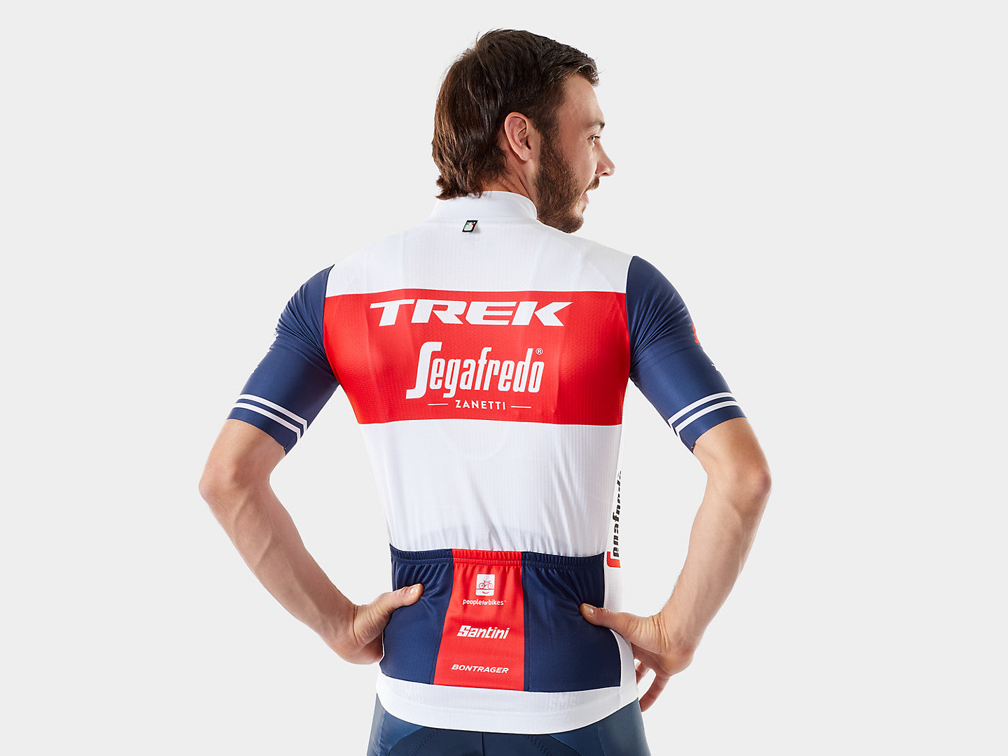 Santini Trek-Segafredo Men's Team Replica Race Cycling Jersey - biket.co.za