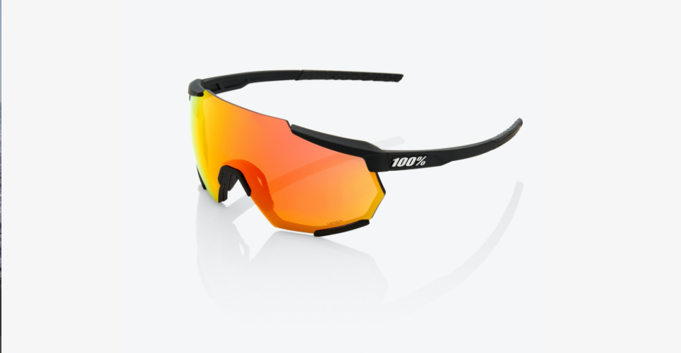 100% Racetrap - Soft Tact Black - HiPER Red Multilayer Mirror Lens - biket.co.za