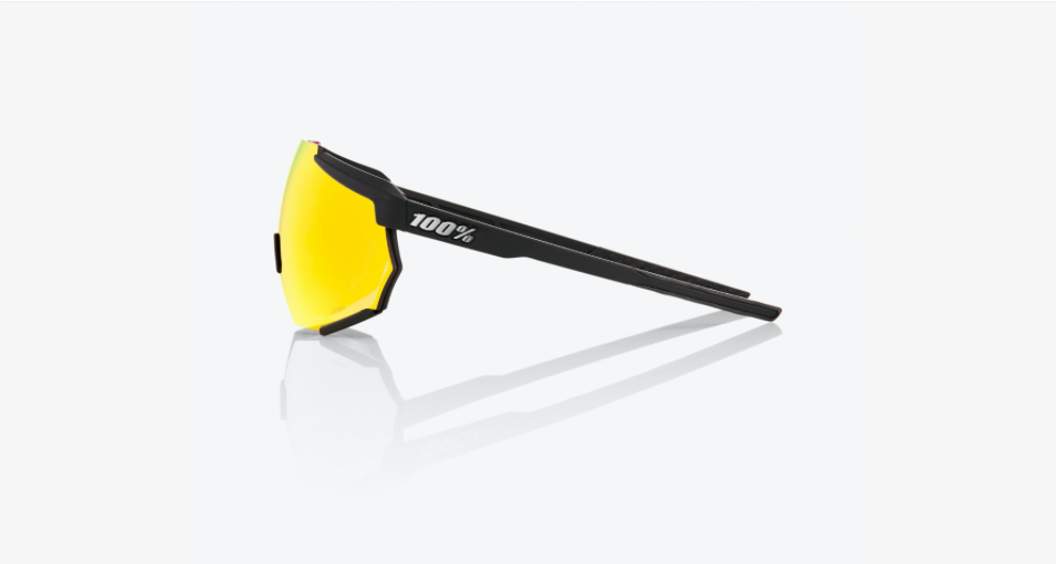 100% Racetrap - Soft Tact Black - HiPER Red Multilayer Mirror Lens - biket.co.za