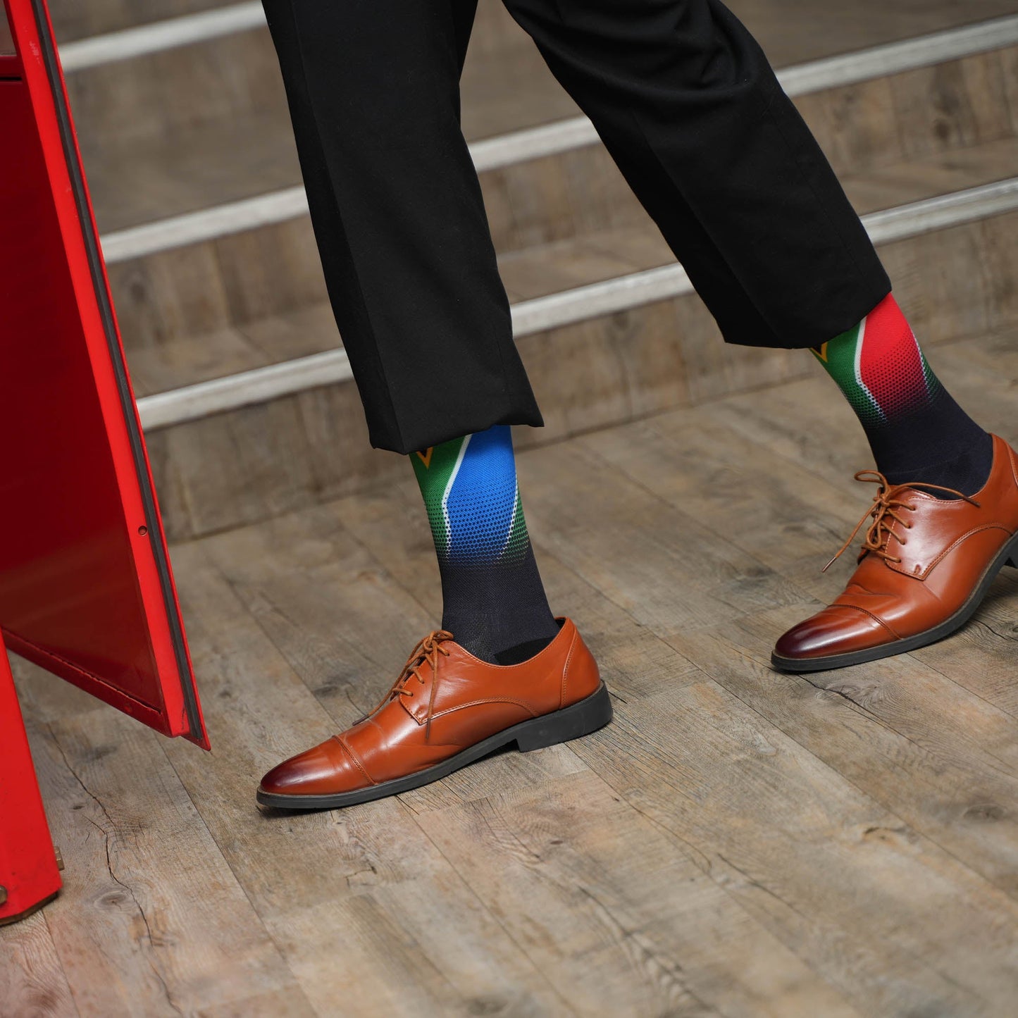 Sox- South Africa Flag Socks Black - biket.co.za