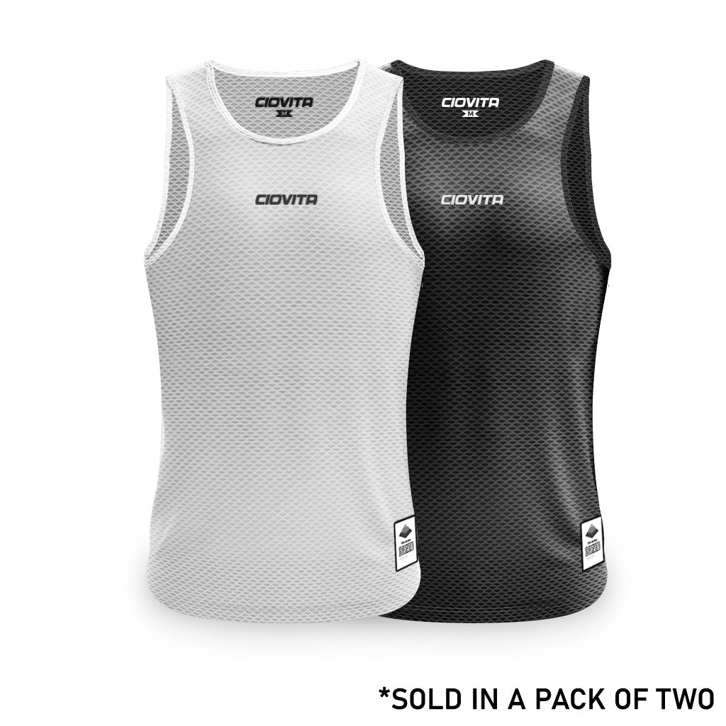 CIOVITA MEN'S STRATO UNDERVEST (2PK WHITE AND BLACK) - biket.co.za